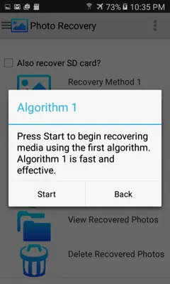 Photo Recovery android App screenshot 1