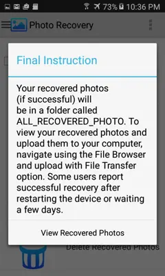 Photo Recovery android App screenshot 3